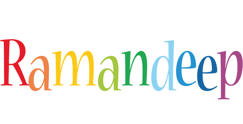 Ramandeep birthday logo