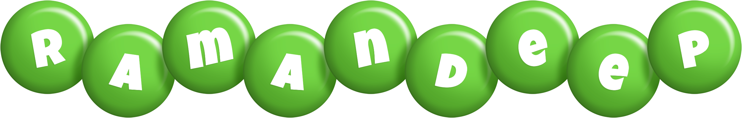 Ramandeep candy-green logo