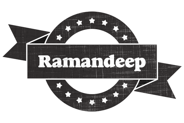 Ramandeep grunge logo