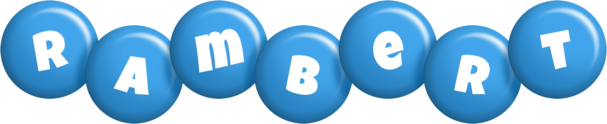 Rambert candy-blue logo