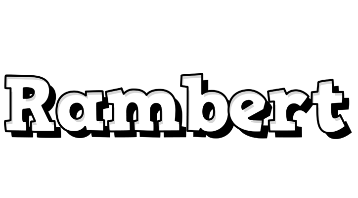 Rambert snowing logo