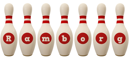 Ramborg bowling-pin logo