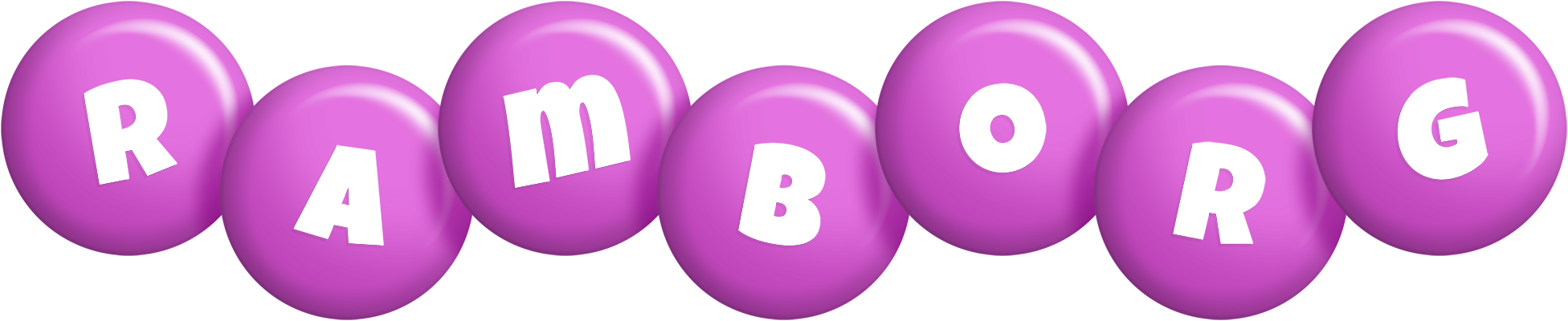 Ramborg candy-purple logo