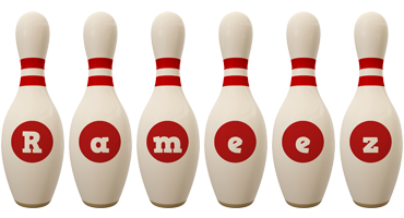 Rameez bowling-pin logo
