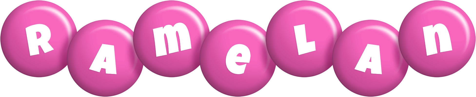 Ramelan candy-pink logo
