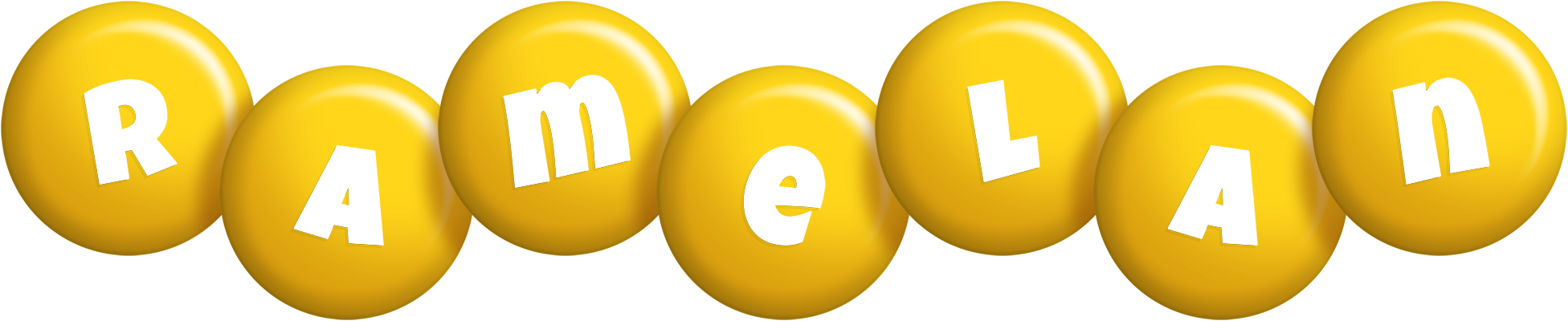 Ramelan candy-yellow logo