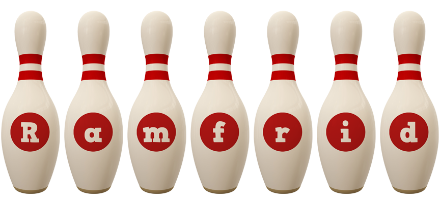 Ramfrid bowling-pin logo