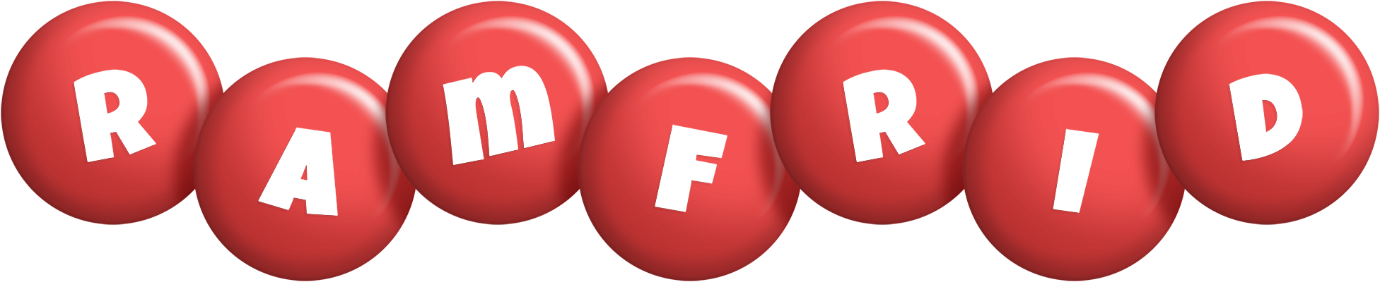 Ramfrid candy-red logo