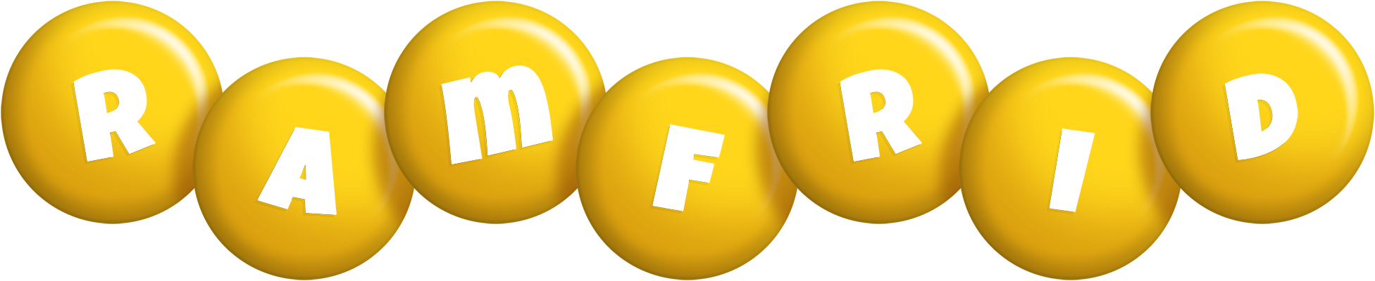 Ramfrid candy-yellow logo