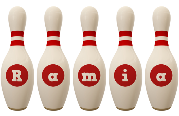 Ramia bowling-pin logo