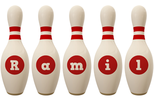 Ramil bowling-pin logo