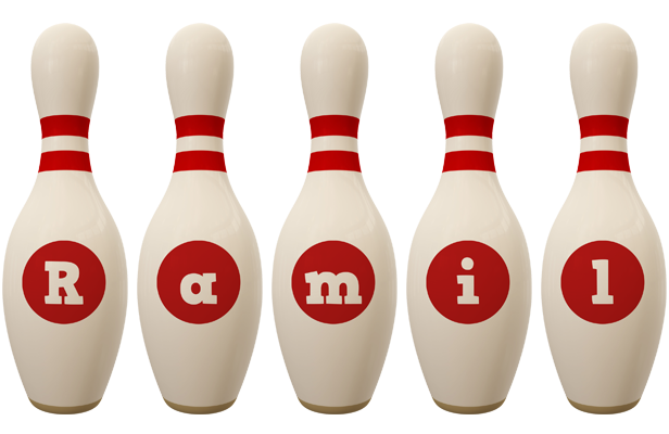 Ramil bowling-pin logo