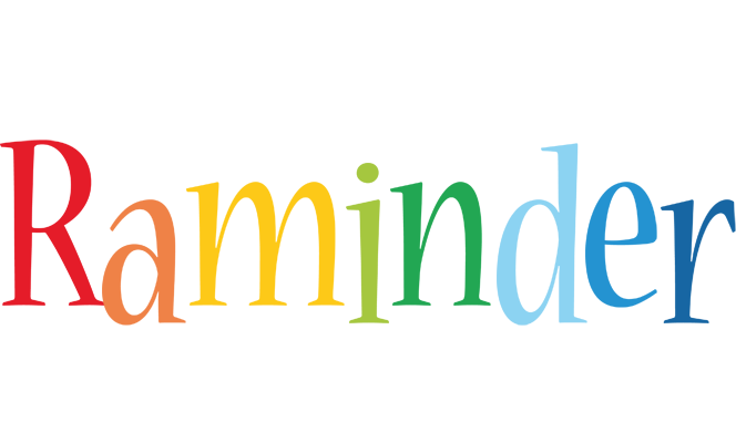 Raminder birthday logo