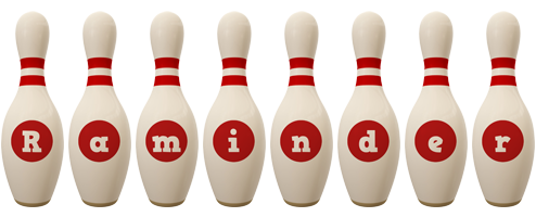 Raminder bowling-pin logo