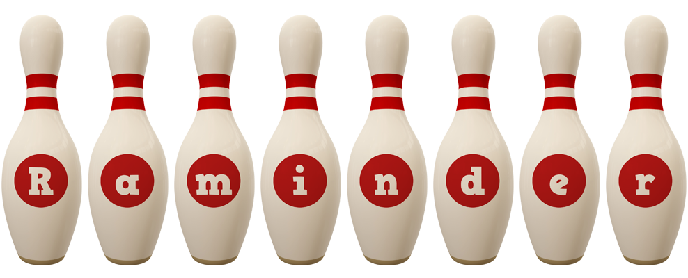 Raminder bowling-pin logo