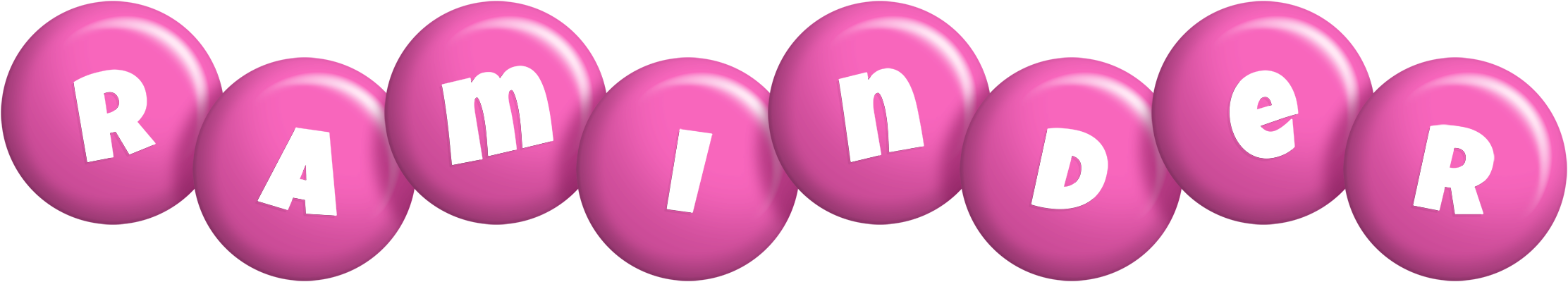 Raminder candy-pink logo