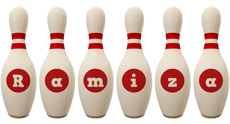 Ramiza bowling-pin logo