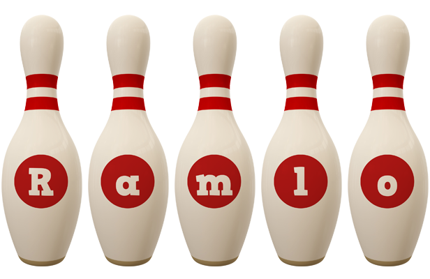 Ramlo bowling-pin logo