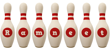 Ramneet bowling-pin logo