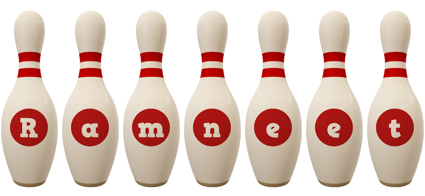 Ramneet bowling-pin logo