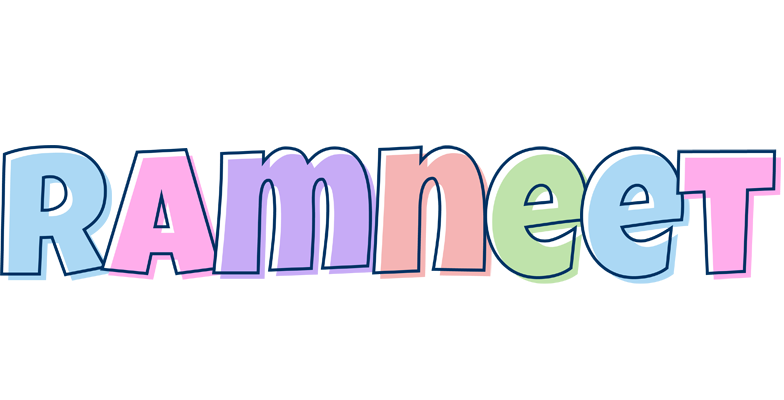 Ramneet pastel logo