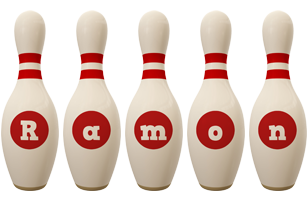 Ramon bowling-pin logo