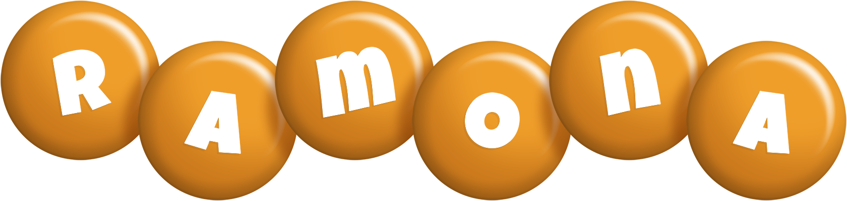 Ramona candy-orange logo