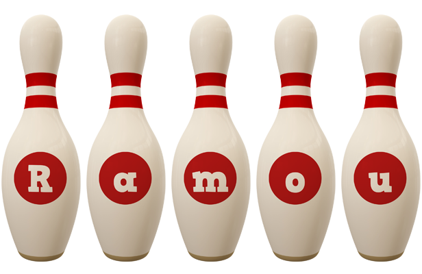 Ramou bowling-pin logo
