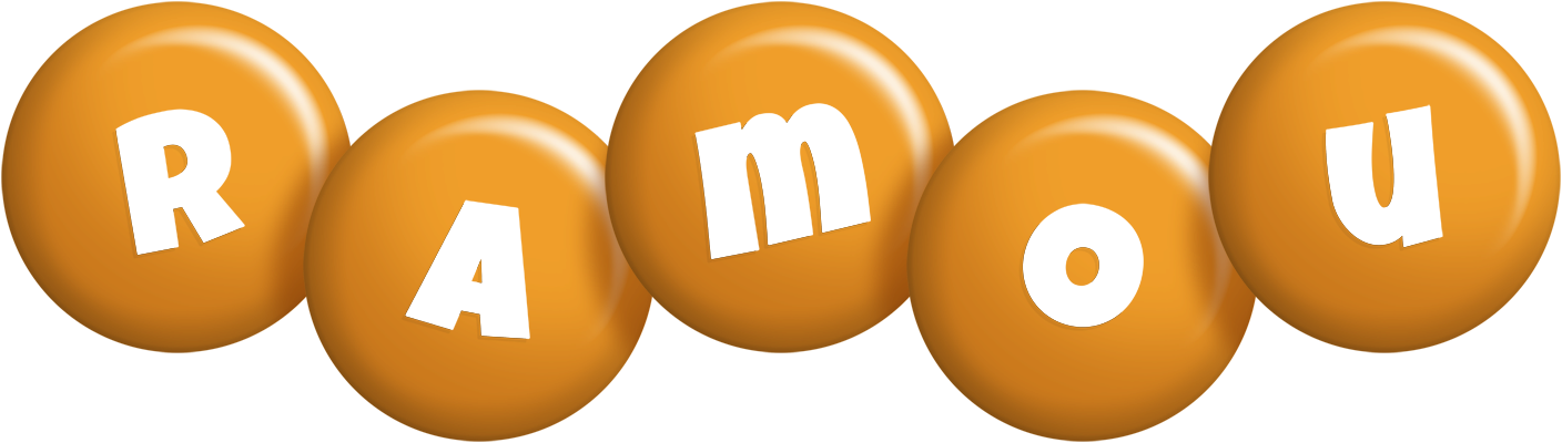 Ramou candy-orange logo