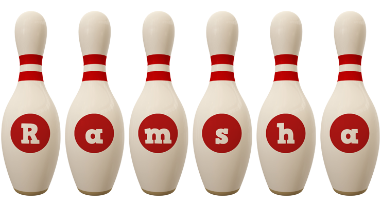 Ramsha bowling-pin logo