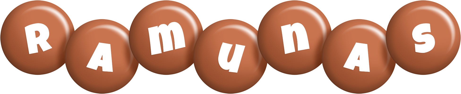 Ramunas candy-brown logo