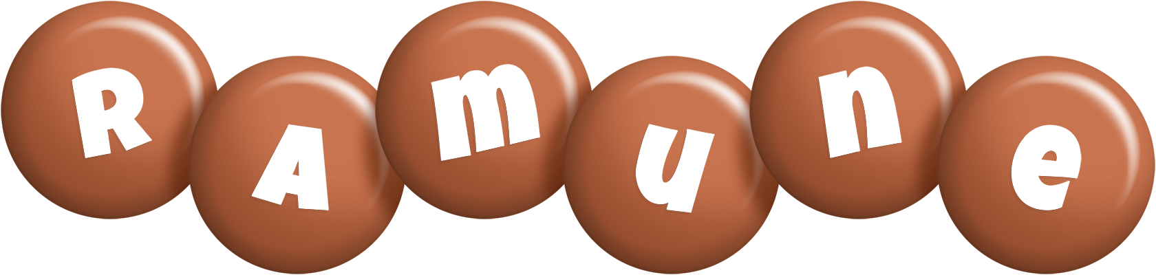 Ramune candy-brown logo