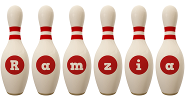 Ramzia bowling-pin logo