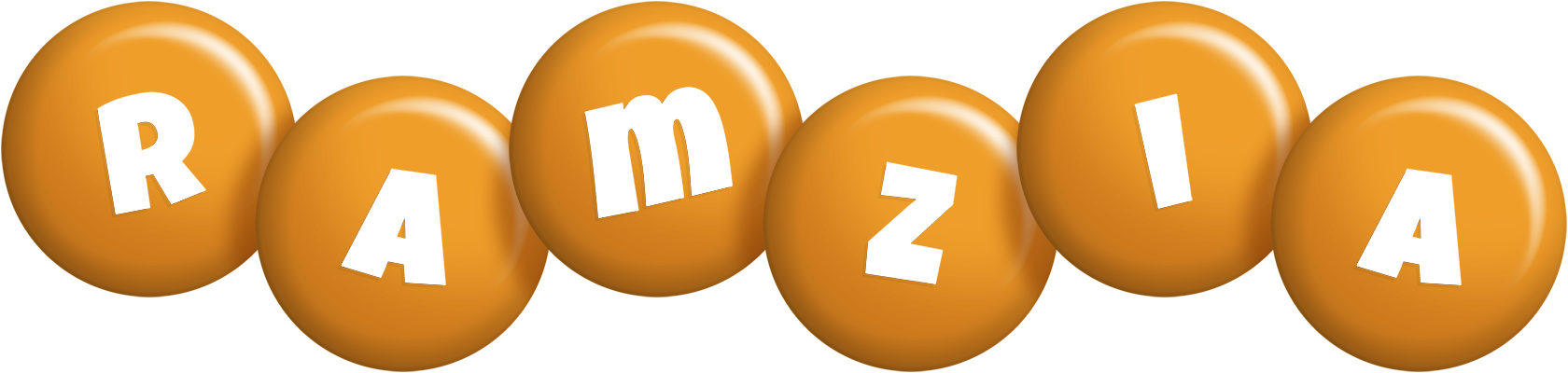 Ramzia candy-orange logo
