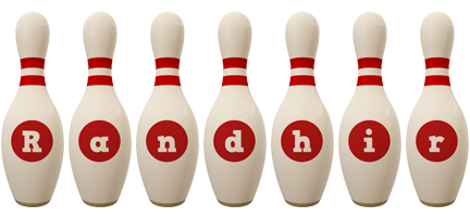 Randhir bowling-pin logo