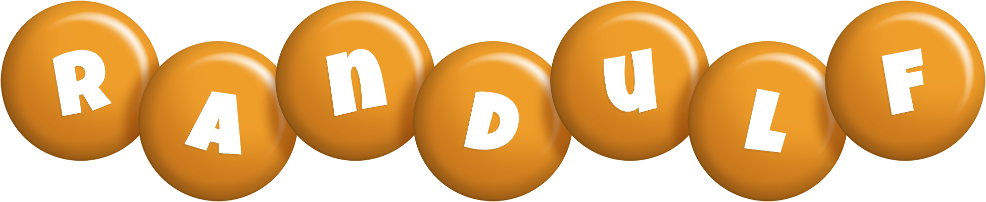Randulf candy-orange logo