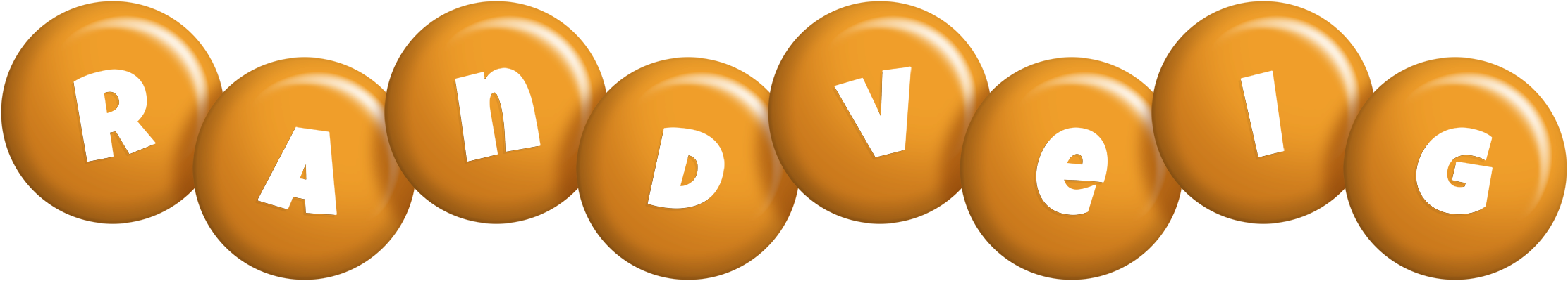 Randveig candy-orange logo