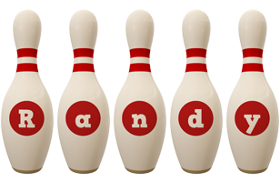 Randy bowling-pin logo
