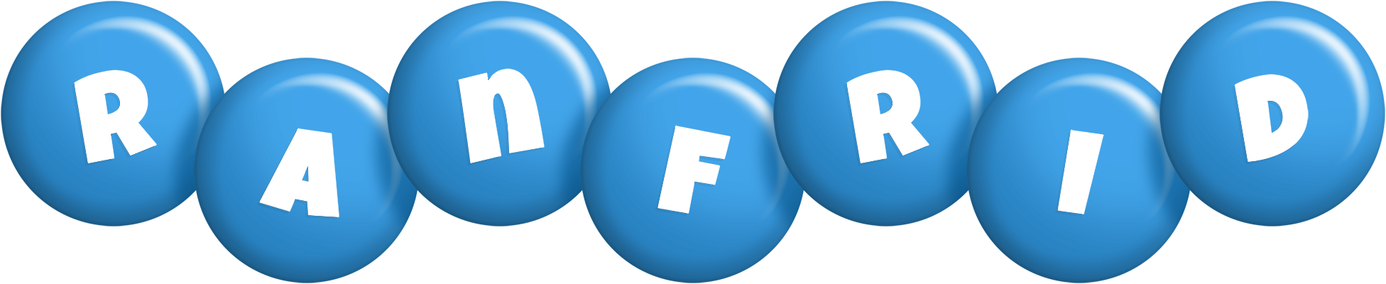 Ranfrid candy-blue logo