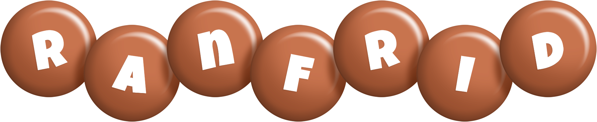 Ranfrid candy-brown logo