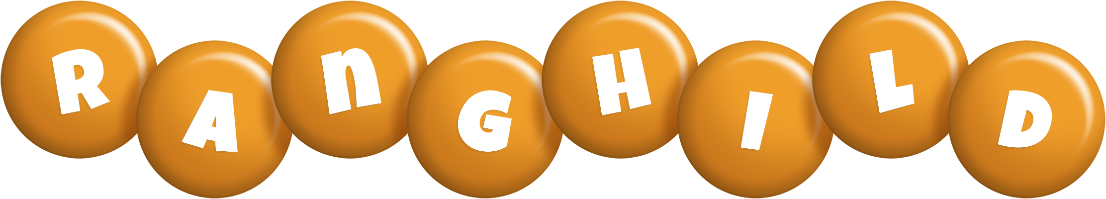 Ranghild candy-orange logo