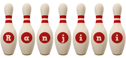 Ranjini bowling-pin logo