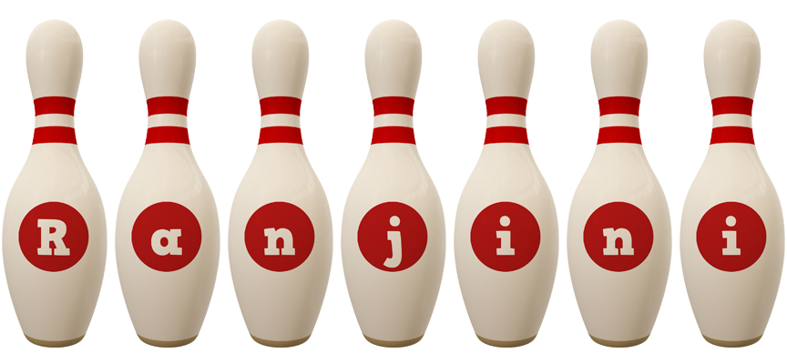 Ranjini bowling-pin logo