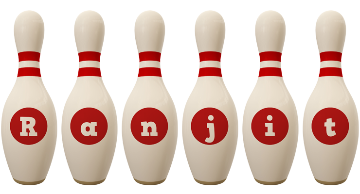 Ranjit bowling-pin logo