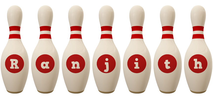 Ranjith bowling-pin logo