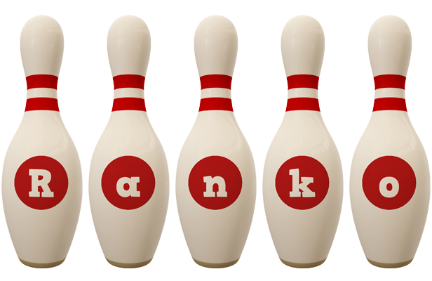 Ranko bowling-pin logo
