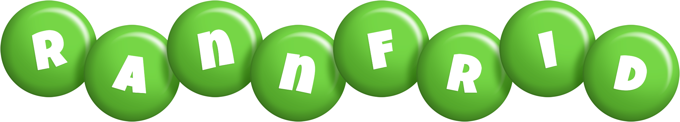 Rannfrid candy-green logo