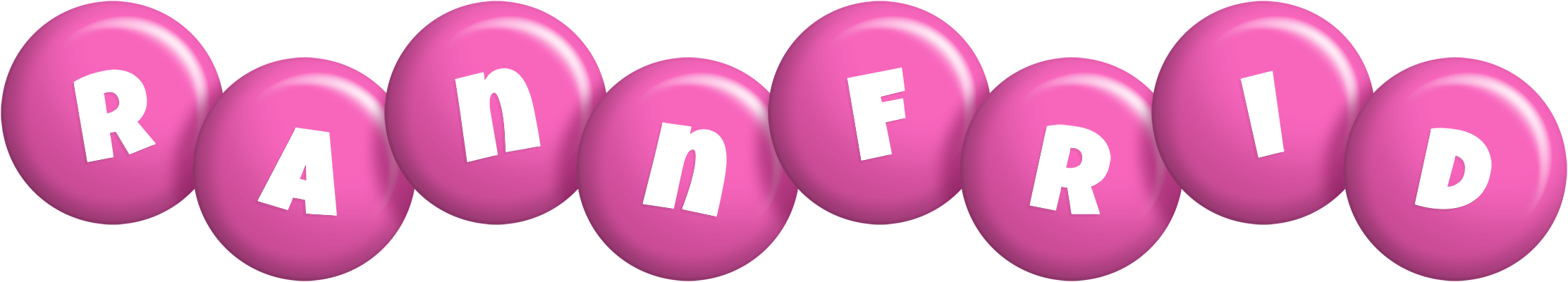 Rannfrid candy-pink logo