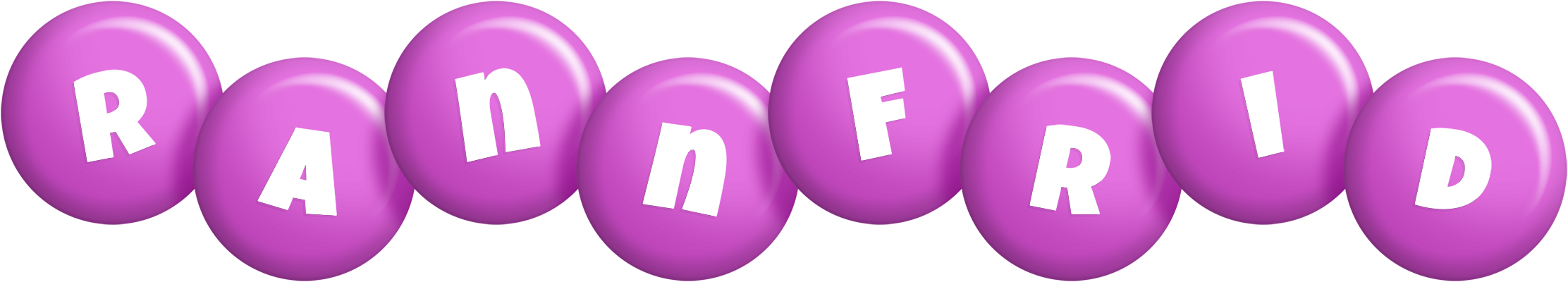 Rannfrid candy-purple logo