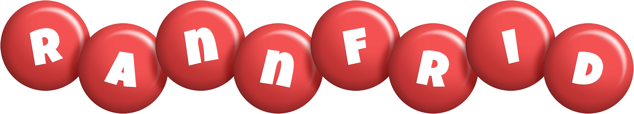 Rannfrid candy-red logo